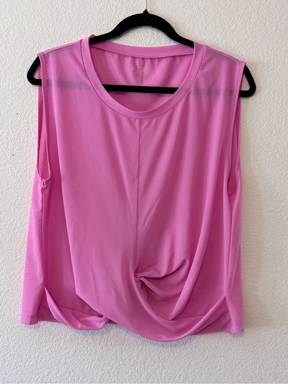 Sleeveless Twist-Front Tank Top - Pink 0212